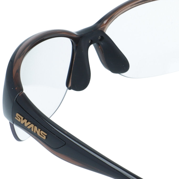 スワンズ 調光サングラス ルナ アジアンフィット（フレキシブルノーズパッド） SWANS LUNA LN-0066Z BRBK 61サイズ スポーツ型 紫外線で色が変わるレンズ フォトクロミック 小さめ テニス ゴルフ ユニセックス メンズ レディース 日本製