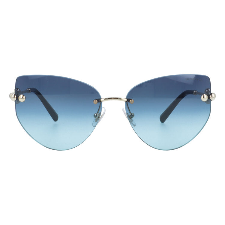 【訳あり・店頭展示品/外箱なし】【国内正規品】 ティファニー サングラス Tiffany & Co. TF3096 62029S 60サイズ スモールリンク バタフライ型 ボストン リムレス ツーポイント アウトレット品 ユニセックス メンズ レディース