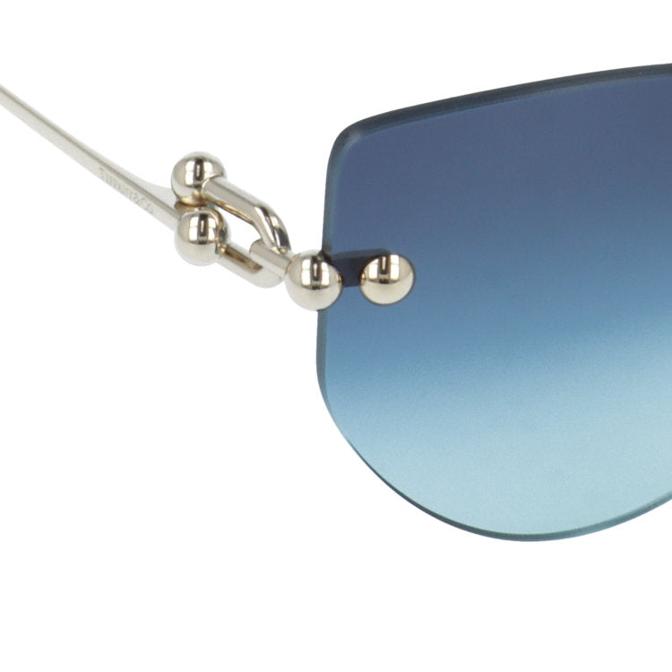 【訳あり・店頭展示品/外箱なし】【国内正規品】 ティファニー サングラス Tiffany & Co. TF3096 62029S 60サイズ スモールリンク バタフライ型 ボストン リムレス ツーポイント アウトレット品 ユニセックス メンズ レディース