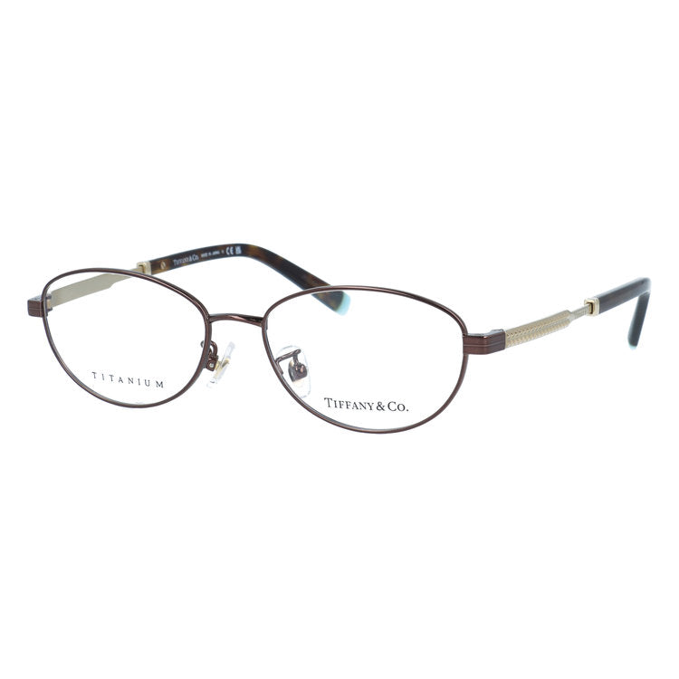 【訳あり・店頭展示品/外箱なし】【国内正規品】 ティファニー メガネフレーム 伊達 アジアンフィット/フルフィット/調整可能ノーズパッド/クリングス Tiffany & Co. TF1144TD 6046 51サイズ ダイヤモンドポイント オーバル型 国産 日本製 ユニセックス メンズ レディース