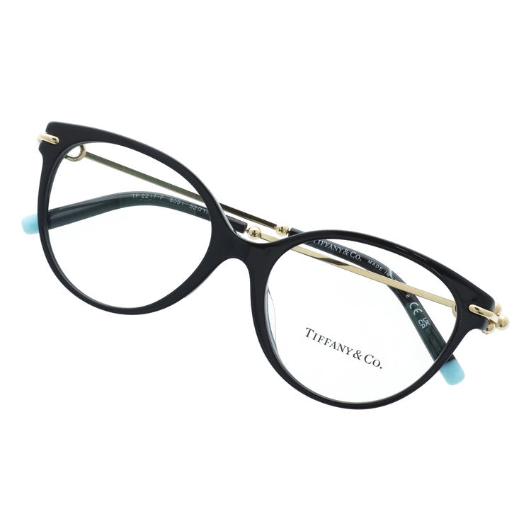 【訳あり・店頭展示品/外箱なし】【国内正規品】 ティファニー メガネフレーム 伊達メガネ アジアンフィット Tiffany & Co. TF2217F 8001 53サイズ スモールリンク フォックス型 アウトレット品 ユニセックス メンズ レディース