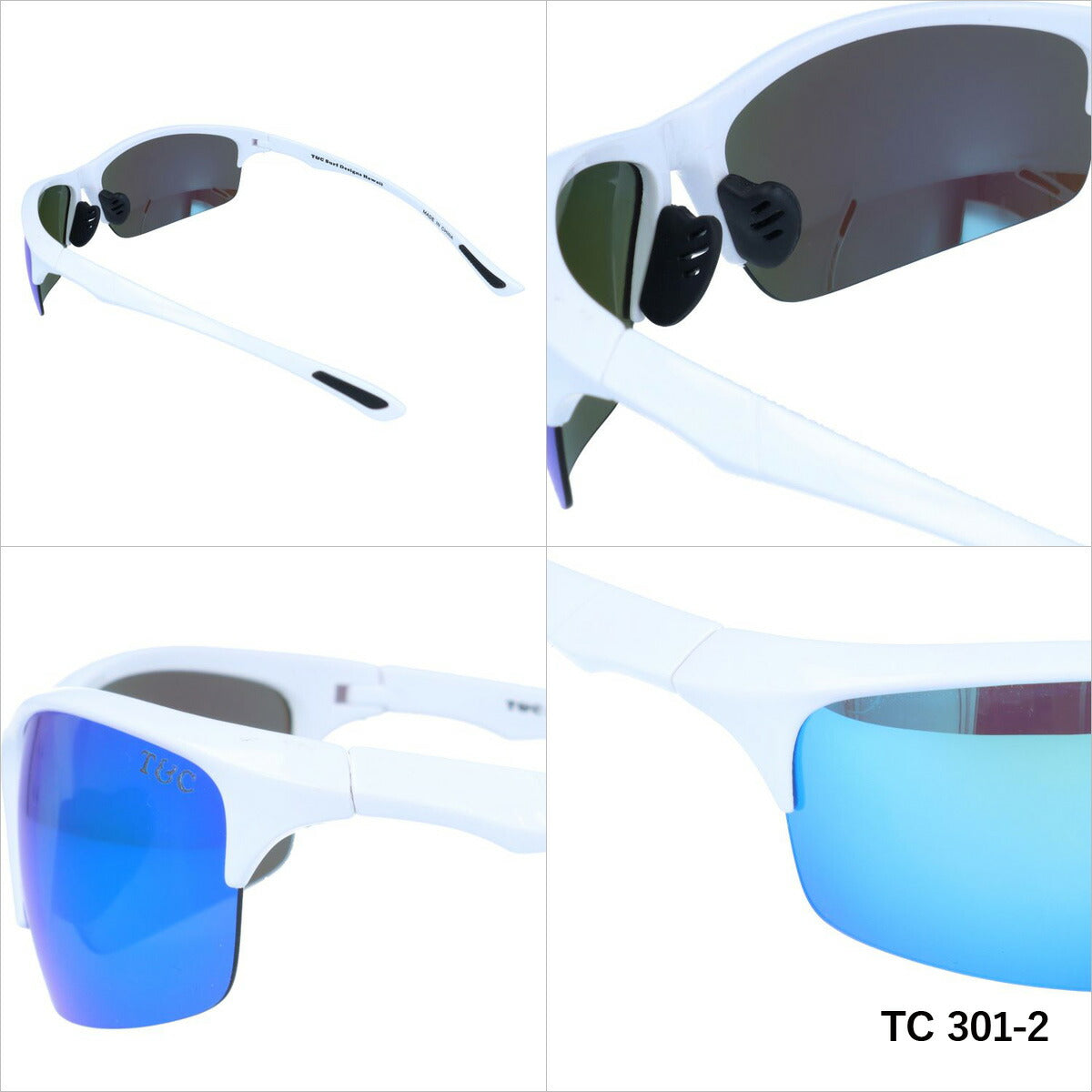 タウン&カントリー 偏光サングラス ミラーレンズ アジアンフィット Town & Country TC 301 全4カラー 62サイズ メンズ レディース スポーツ 川 海 釣り フィッシング 運転 ドライブ