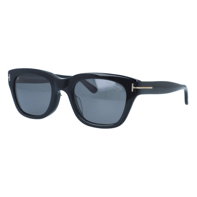 トムフォード 偏光サングラス スノードン エコ アジアンフィット TOM FORD SNOWDON ECO FT0237-F 01D 51サイズ （TF0237F 01D 51) ウェリントン型 サステナブル 黒縁 クロブチ ユニセックス メンズ レディース