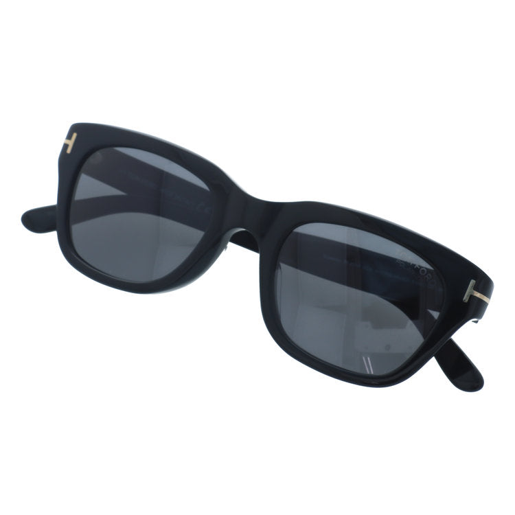 トムフォード 偏光サングラス スノードン エコ アジアンフィット TOM FORD SNOWDON ECO FT0237-F 01D 51サイズ （TF0237F 01D 51) ウェリントン型 サステナブル 黒縁 クロブチ ユニセックス メンズ レディース