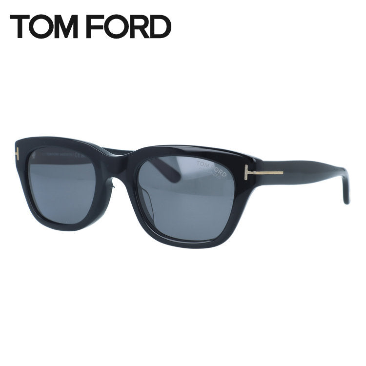 トムフォード 偏光サングラス スノードン エコ アジアンフィット TOM FORD SNOWDON ECO FT0237-F 01D 51サイズ （TF0237F 01D 51) ウェリントン型 サステナブル 黒縁 クロブチ ユニセックス メンズ レディース