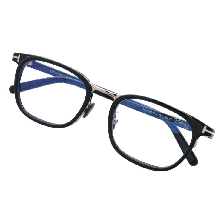 【訳あり】トムフォード メガネフレーム 伊達メガネ アジアンフィット TOM FORD FT5785-D-B 001 52サイズ ウェリントン型 ユニセックス メンズ レディース