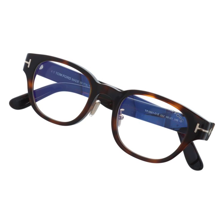 【訳あり】トムフォード メガネフレーム 伊達メガネ アジアンフィット TOM FORD FT5861-D-B 052 48サイズ ウェリントン型 ユニセックス メンズ レディース