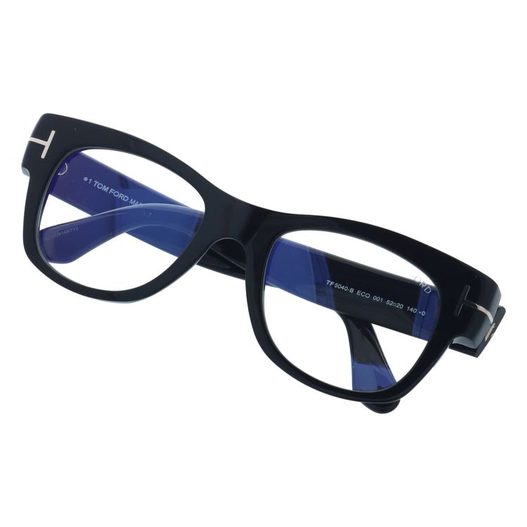 【訳あり】トムフォード メガネフレーム 伊達メガネ レギュラーフィット TOM FORD FT5040-B 001 （TF5040-B 001） 52サイズ ウェリントン型 伊達ブルーライトカットレンズ PCレンズ イタリア製 ユニセックス メンズ レディース