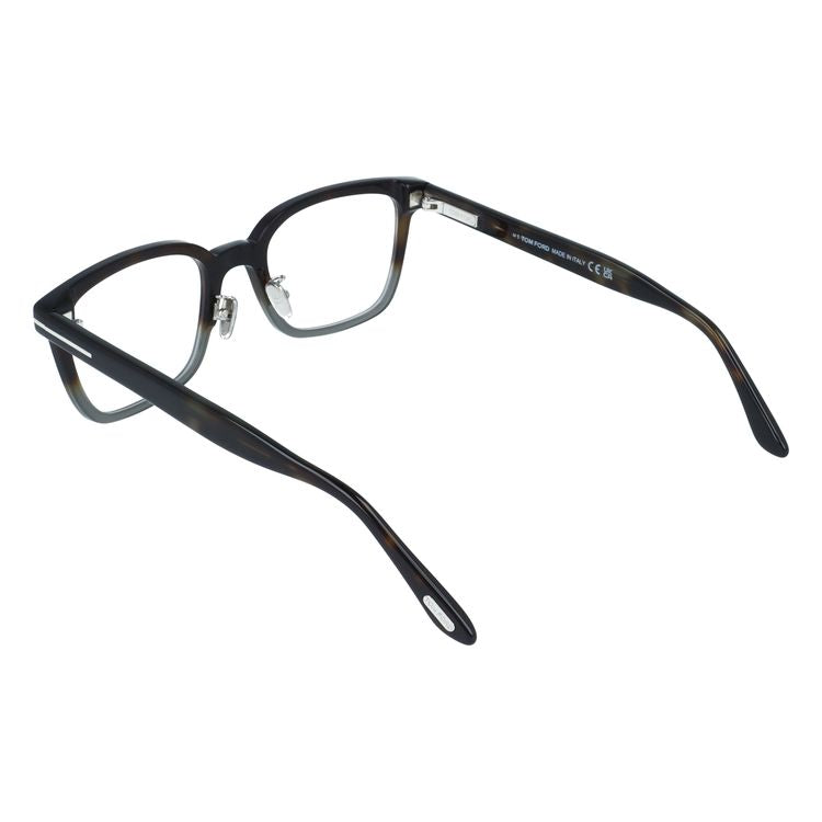 トムフォード メガネフレーム 伊達メガネ アジアンフィット（フルフィット） 調整可能ノーズパッド（クリングス） TOM FORD FT5859-D-B 056 53サイズ （TF5859DB 056 53） スクエア型 ブルーライトカット ユニセックス メンズ レディース