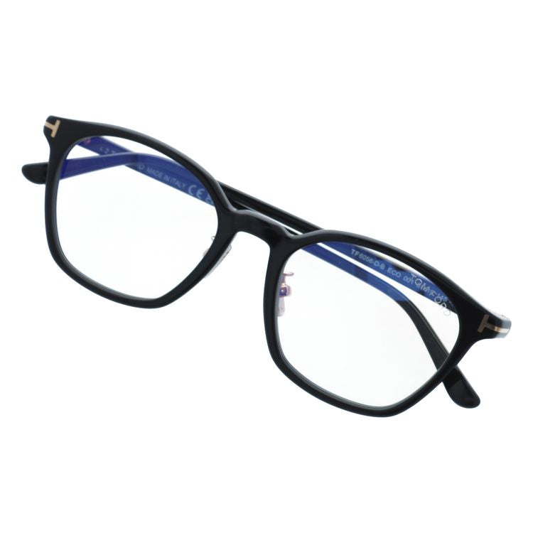トムフォード メガネフレーム エコ 伊達 アジアンフィット（フルフィット） 調整可能ノーズパッド（クリングス） TOM FORD ECO FT6056-D-B 001 51サイズ （TF6056DB 001 51） ウェリントン型 ブルーライトカット ユニセックス メンズ レディース サステナブル素材フレーム