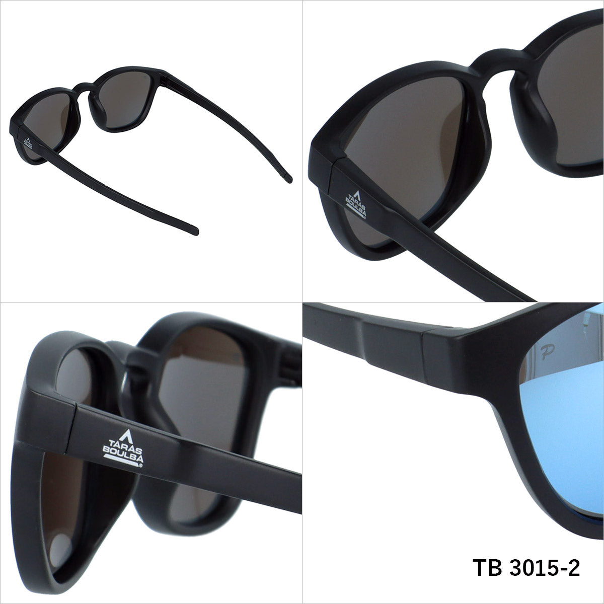 タラスブルバ サングラス 偏光サングラス ミラーレンズ アジアンフィット TARASBOULBA TB3015 全2カラー 58サイズ 国内正規品 ウェリントン型 反射光をカット ポラライズド 高機能サングラス ユニセックス メンズ レディース