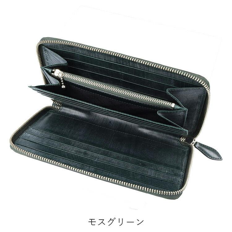 【made in Tokyo 日本製】長財布 緑 黒 青 茶 本革 ブライドルレザー 牛革 GOHNE ゴーネ M1105-20A 全4カラー リアルレザー 小銭入れ付き パスポートウォレット メンズ 男性 夫 彼氏 息子 ラッピング無料
